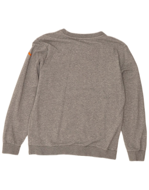 Puma Sweat-shirt graphique pour homme en coton moucheté petit gris