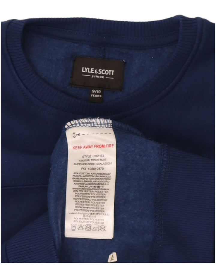 Lyle & Scott Sweat-shirt pour garçon 9-10 ans Bleu marine Coton