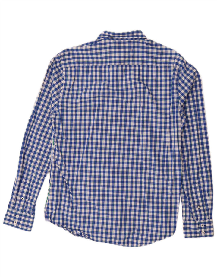 BODEN Chemise Slim Fit Homme Bleu Moyen Vichy Coton