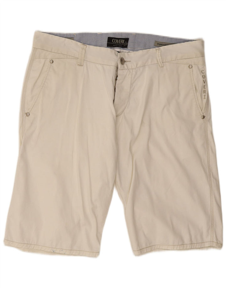 Coveri Short Chino Homme IT 52 XL W38 Blanc Élasthanne