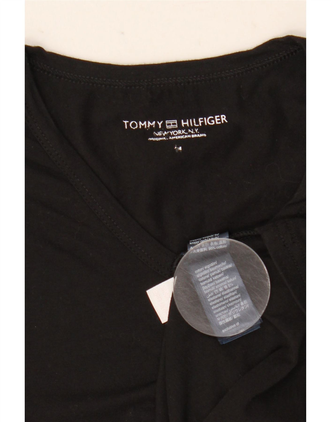 Tommy Hilfiger T-Shirt Homme Noir Moyen Coton