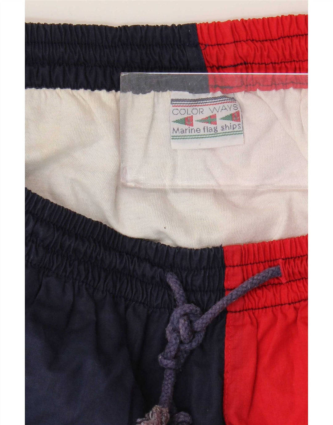 Vintage Mens Graphic Sport Shorts XL Multicolore Colourblock Polyester