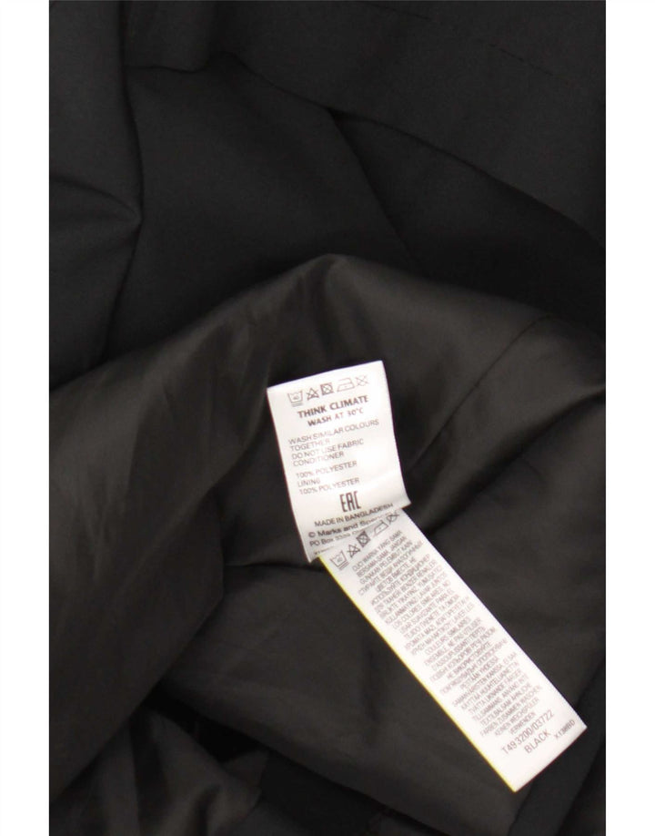 Marks & Spencer Trench-Coat Femme UK 12 Moyen Noir Polyester