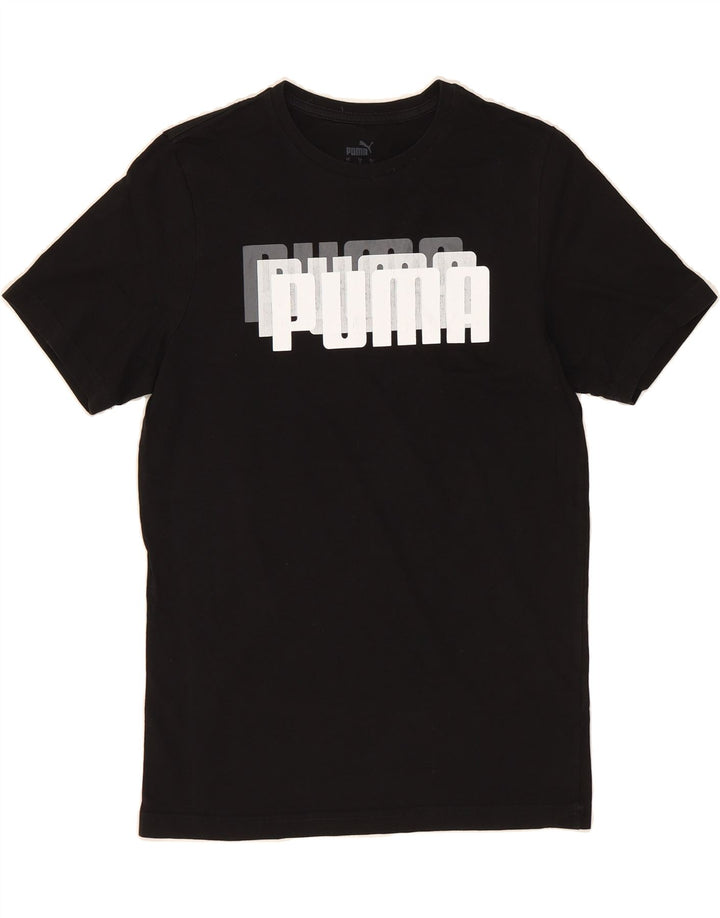 PUMA Mens Graphic T-Shirt Top Small Black Cotton Vintage Puma and Second-Hand Puma from Messina Hembry 