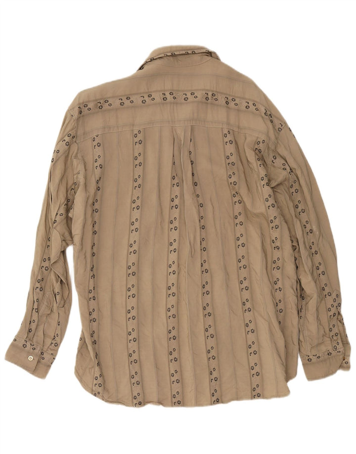Sos Chemise En Viscose Floral Beige Moyen Homme