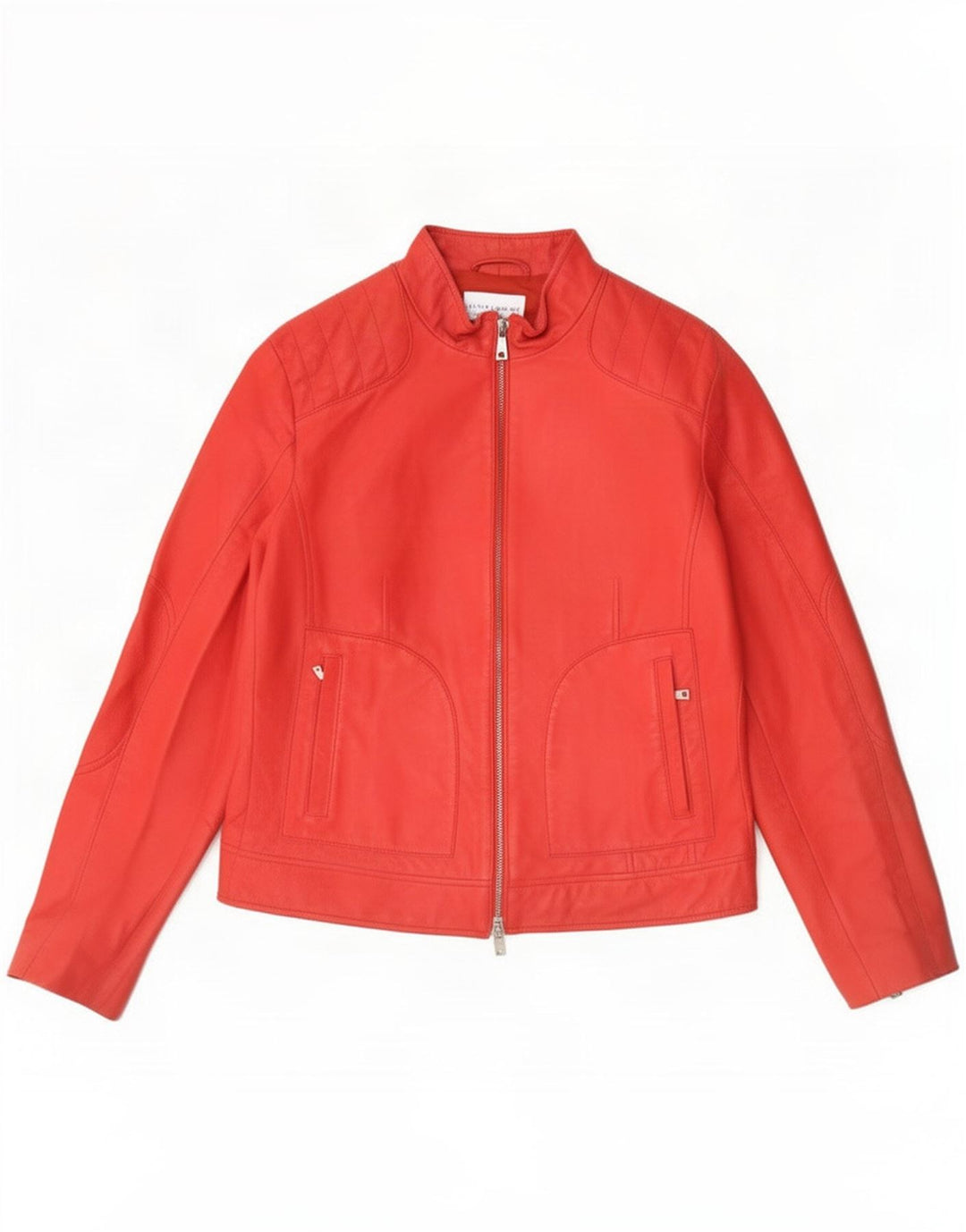 Linea Emme Veste en cuir pour femme UK 16 Large Rouge