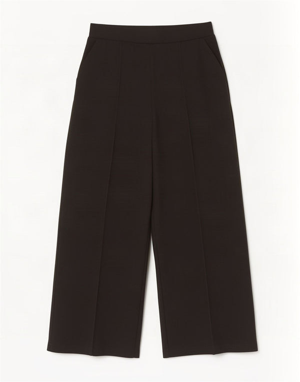 Zara Pantalon décontracté à jambe large pour femme Petit W26 L27 Noir