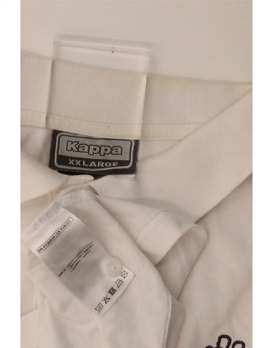Kappa Polo Homme 2XL Blanc Coton