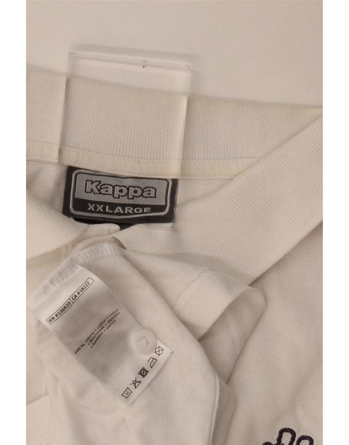 Kappa Polo Homme 2XL Blanc Coton