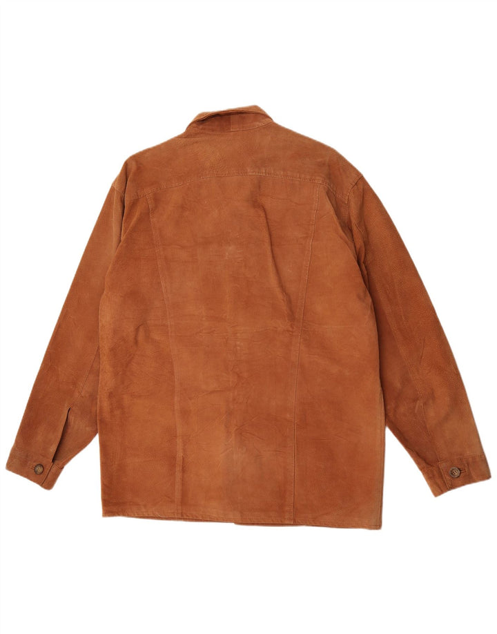 veste en daim homme vintage UK 38 Brun moyen