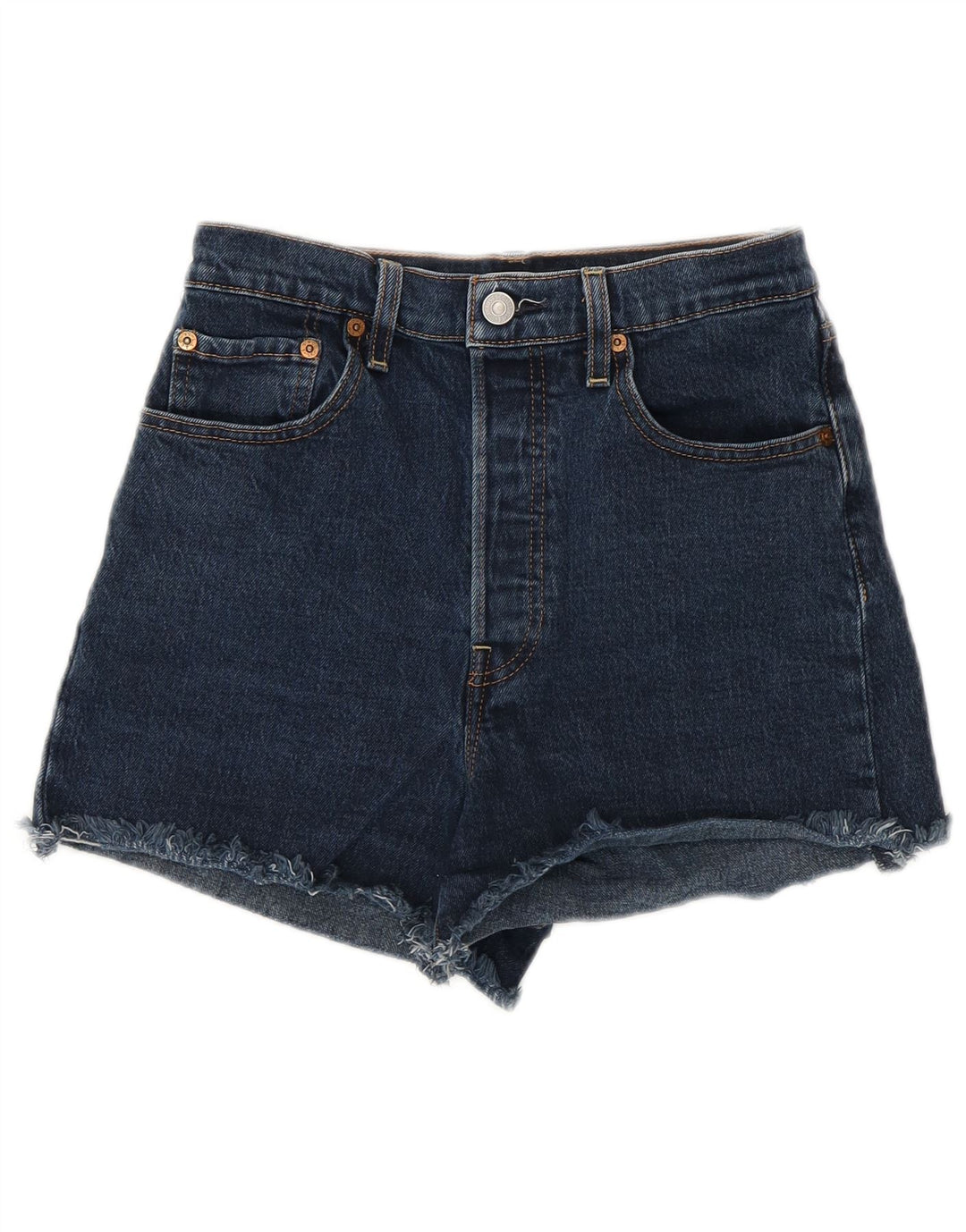 LEVI'S Short en Jean 501 Femme W27 Petit Bleu Coton Classique