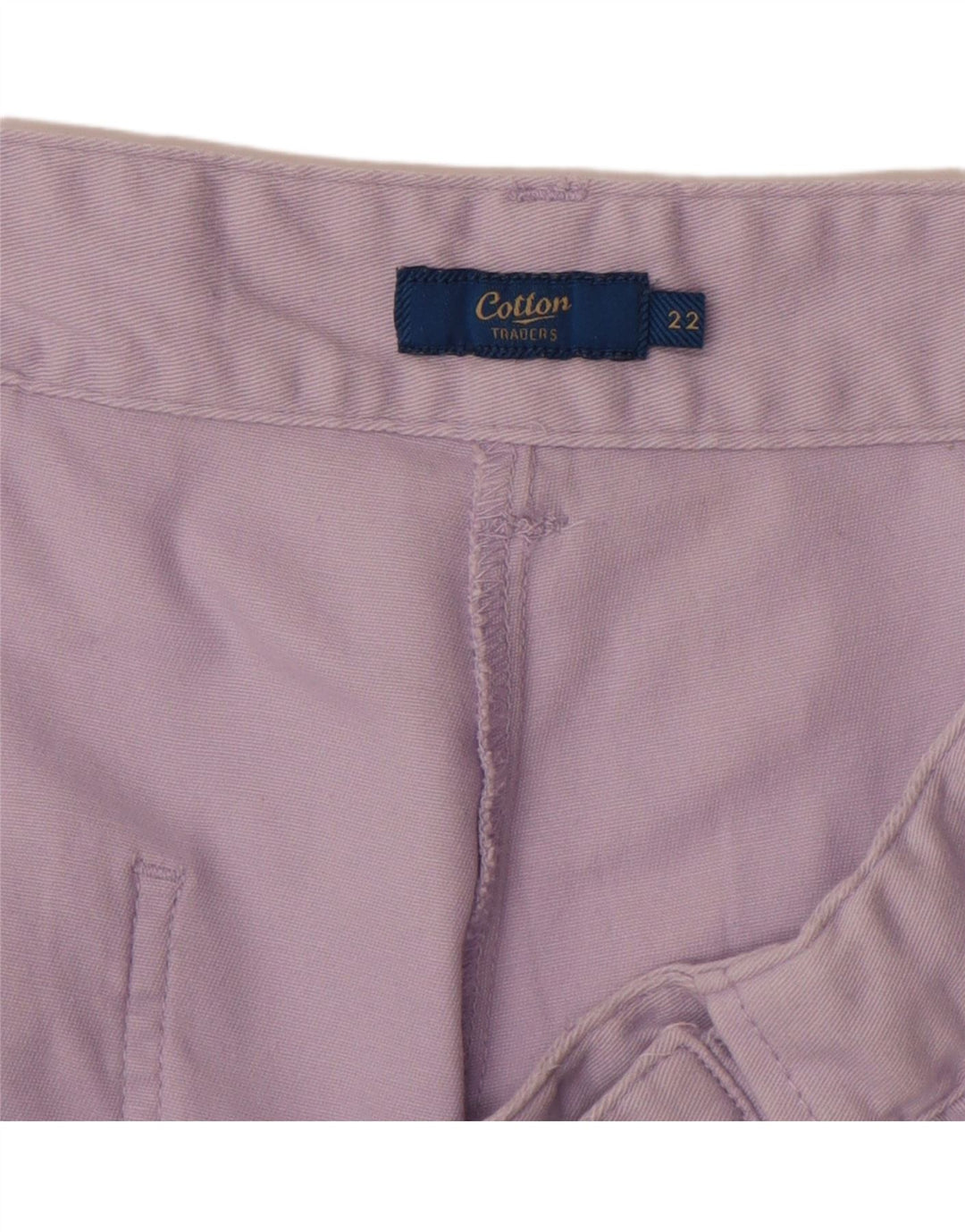 COTTON TRADERS Pantalon Chino Droit Femme UK 22 3XL W40 L30 Violet