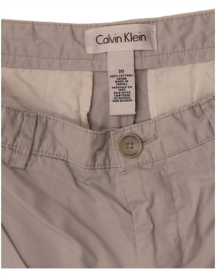 Calvin Klein Short Chino Homme W30 Gris Moyen Coton