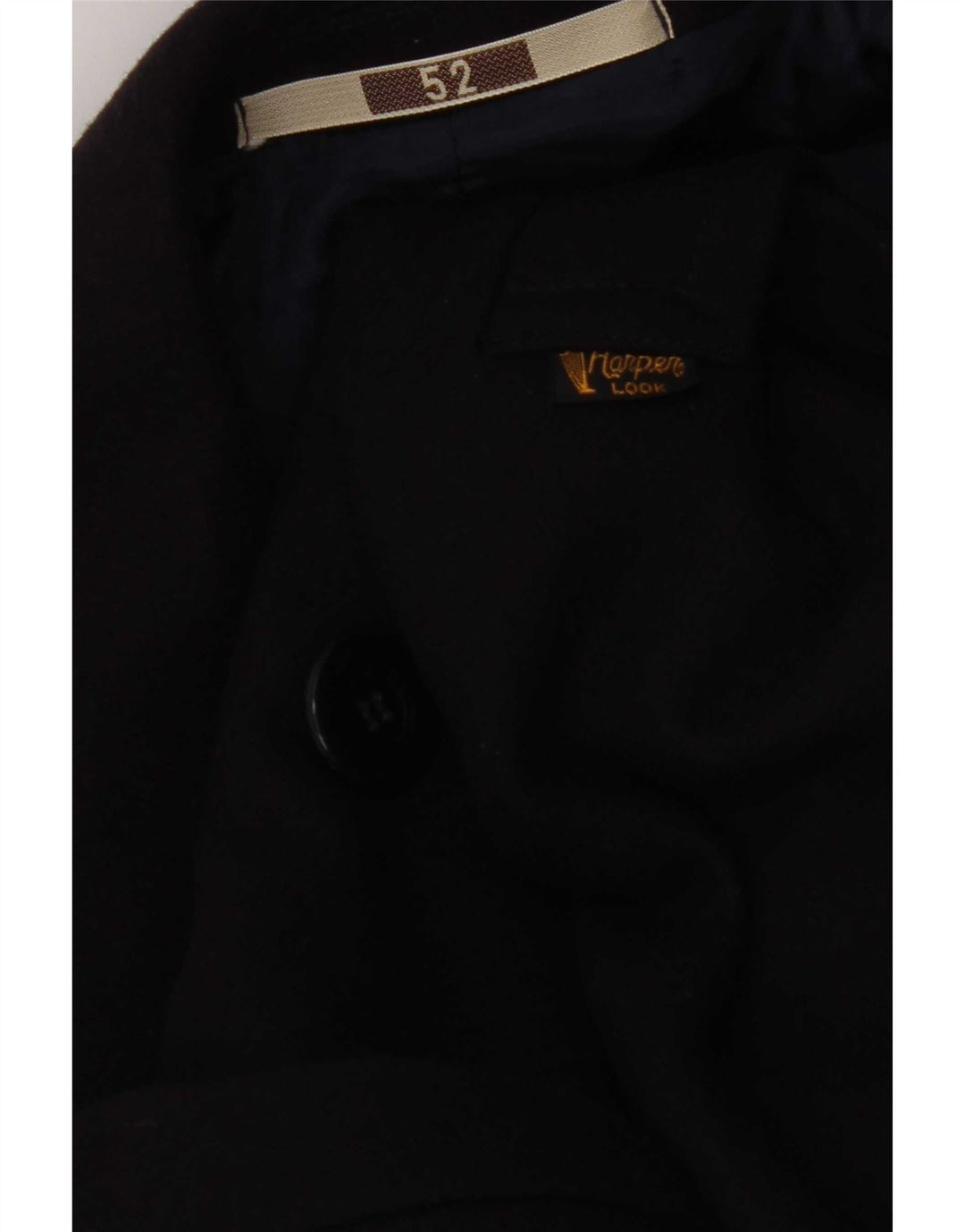 Vintage Homme Caban IT 52 XL Bleu Marine Viscose