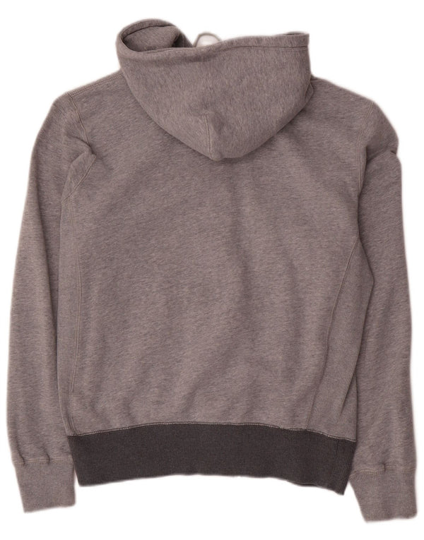 Nike Pull à capuche zippé pour femme UK 14 Coton gris moyen