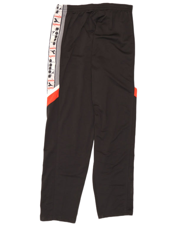 Diadora Pantalon de survêtement graphique pour homme UK 46 XL Noir Colourblock