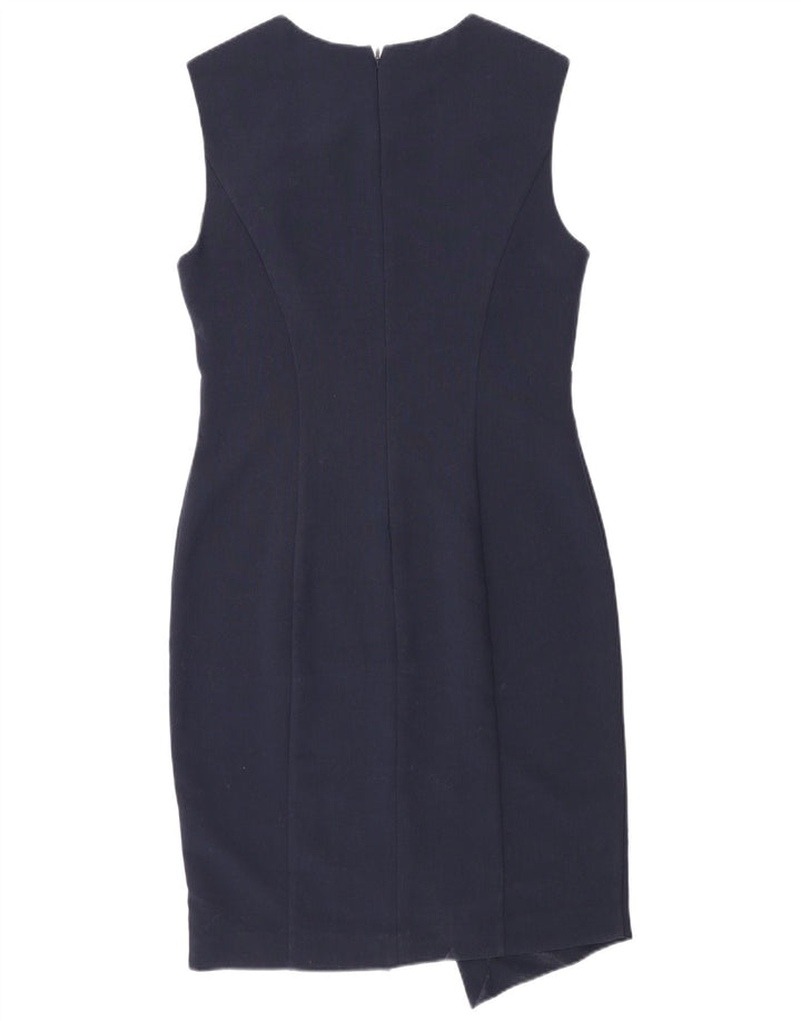 Topshop Robe fourreau sans manches pour femme UK 42 Bleu marine moyen Polyester