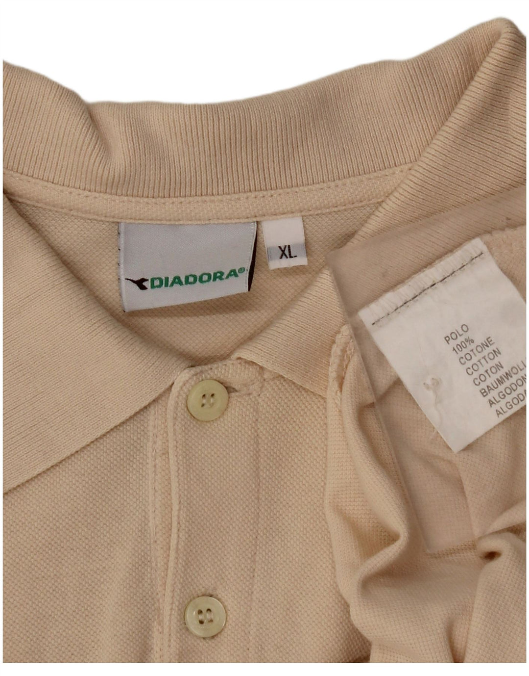 DIADORA Polo Homme XL Beige Coton