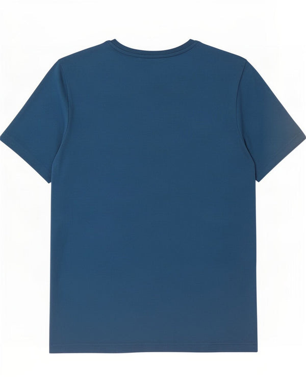 T-shirt Adidas pour homme en coton color block petit bleu