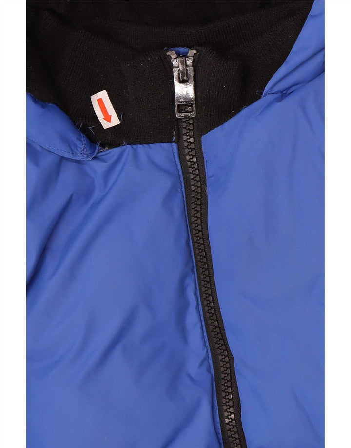 Diesel Veste matelassée à capuche graphique pour garçon 7-8 ans Bleu Nylon