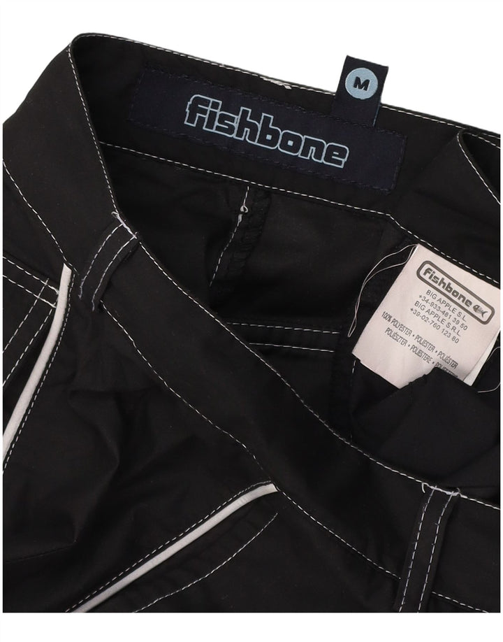 FISHBONE Bermuda Homme Moyen W30 Noir Polyester