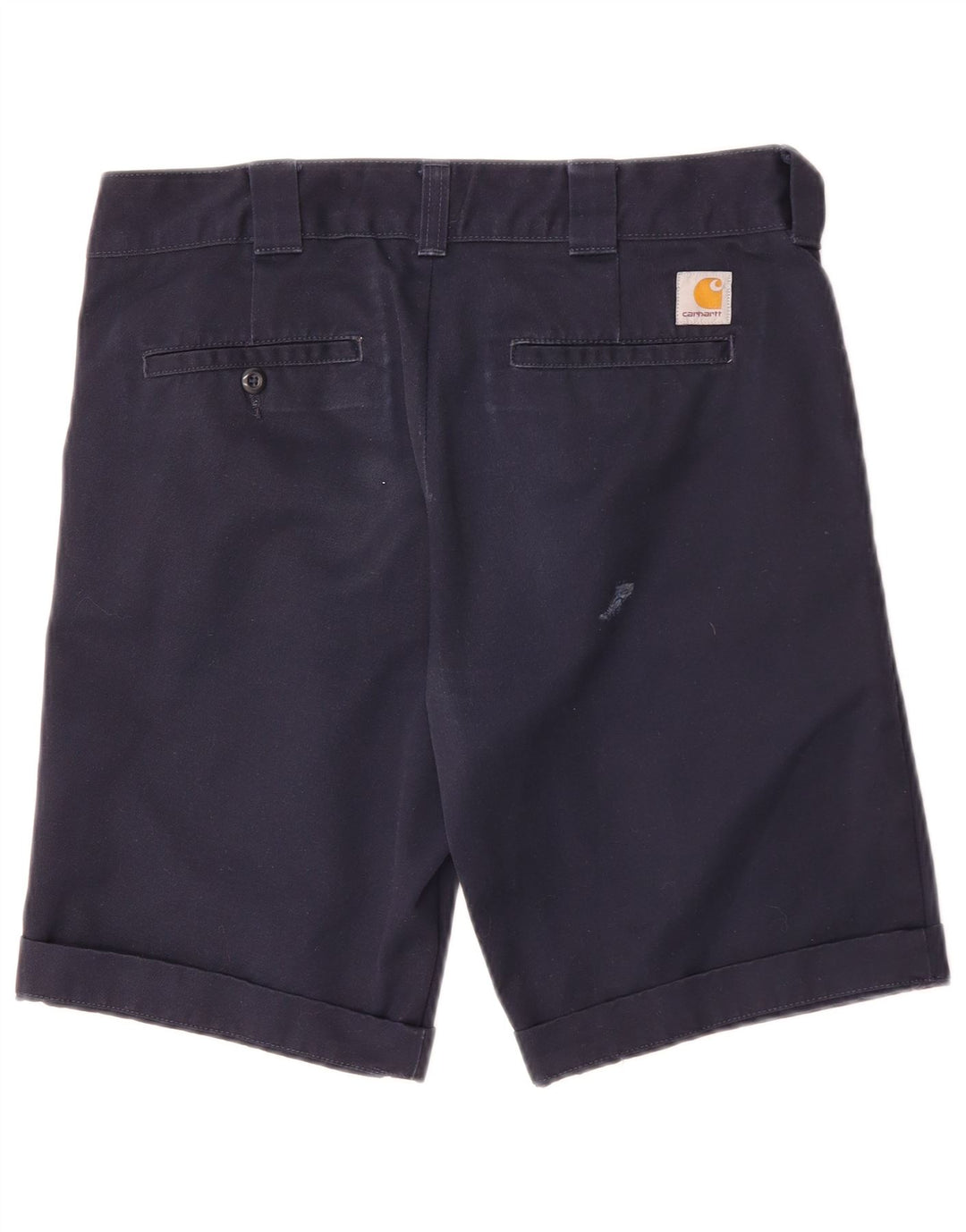 Carhartt Short Chino Wip W30 Homme Bleu Marine Moyen Polyester