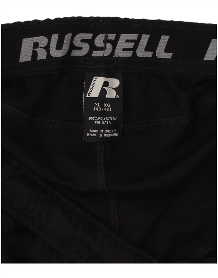 RUSSELL ATHLETIC Short de Sport Homme XL Noir Polyester