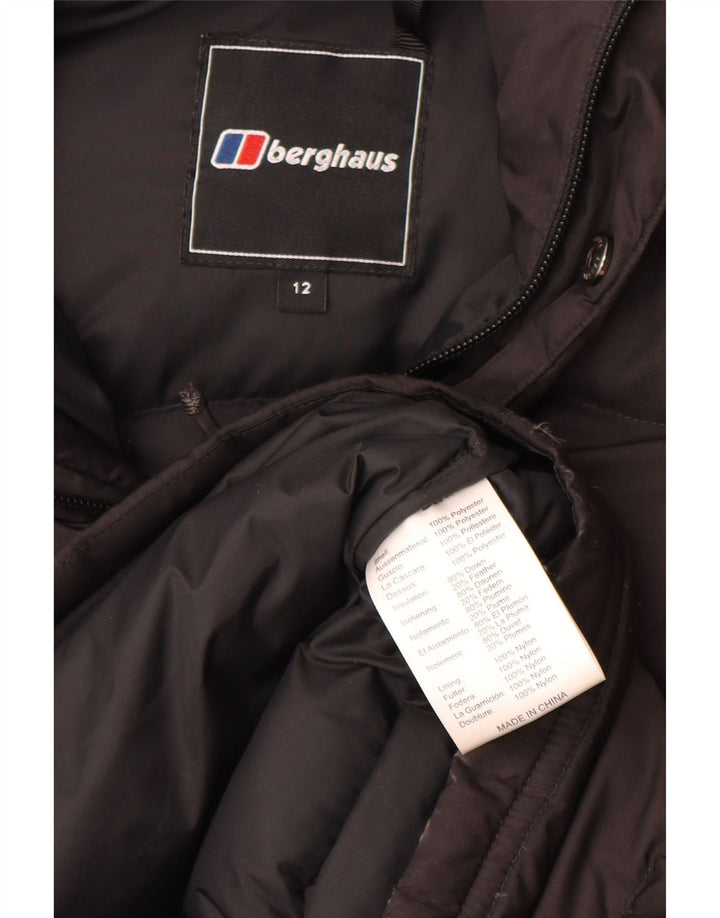 Berghaus Manteau rembourré à capuche pour femme UK 12 Medium Noir Polyester
