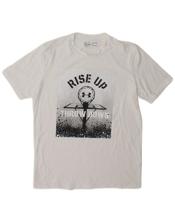Under Armour Tee-Shirt Heat Gear Graphic Homme Blanc Moyen