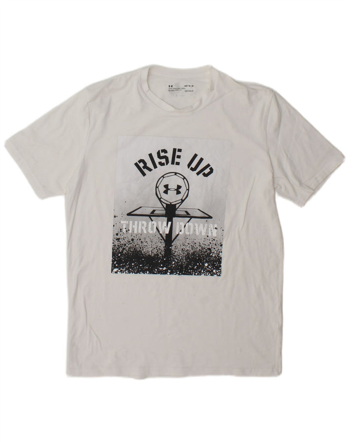 Under Armour Tee-Shirt Heat Gear Graphic Homme Blanc Moyen