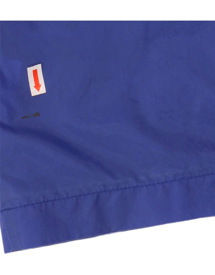 CHAMPION Mens Graphic Hooded Rain Jacket UK 38 Medium Blue Polyamide