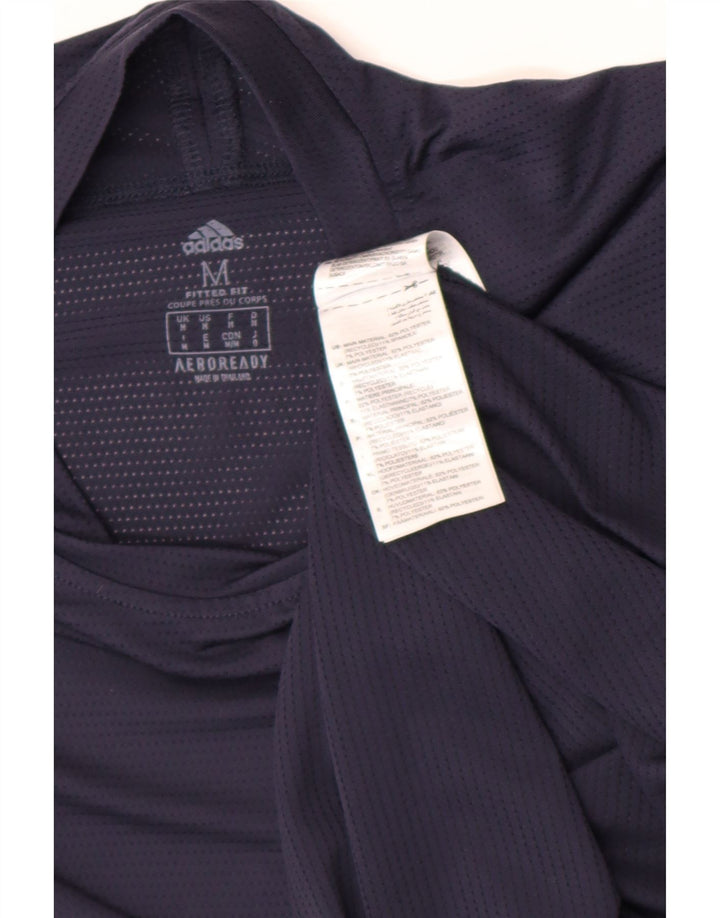 Adidas Homme Aeroready T-Shirt Top Bleu Marine Moyen Polyester