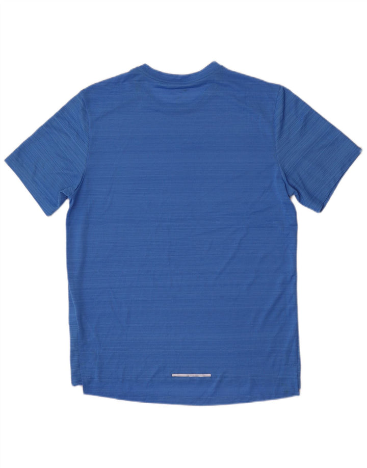 Nike Homme Dri Fit T-Shirt Haut Bleu Moyen Rayé Polyester