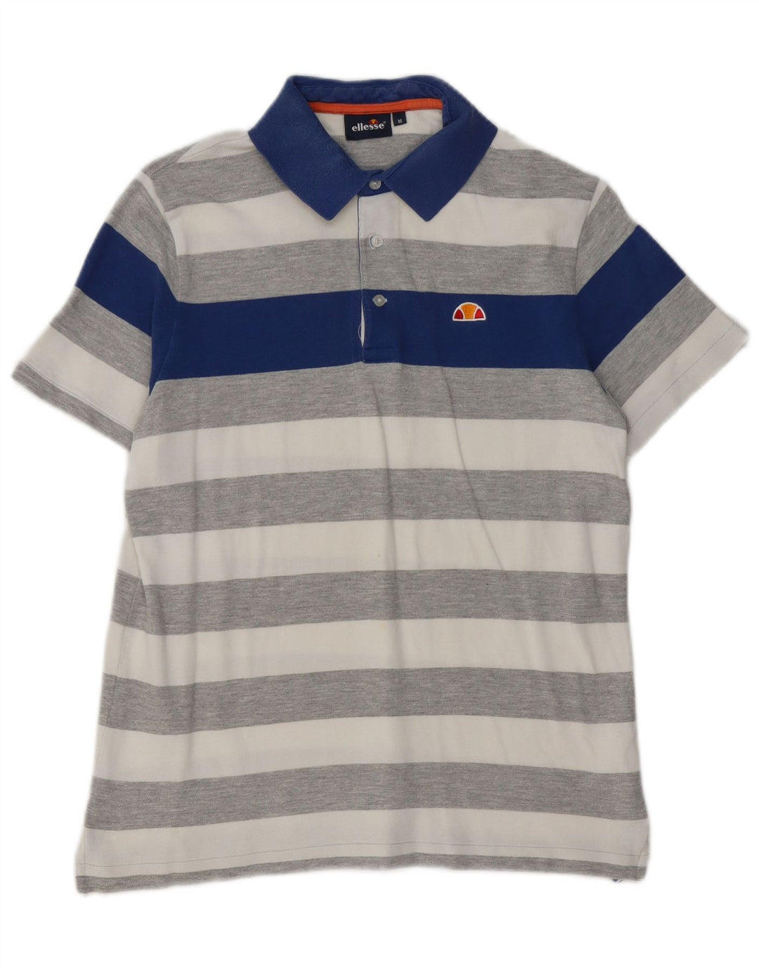 ELLESSE Polo Rugby Homme Rayé Gris Moyen
