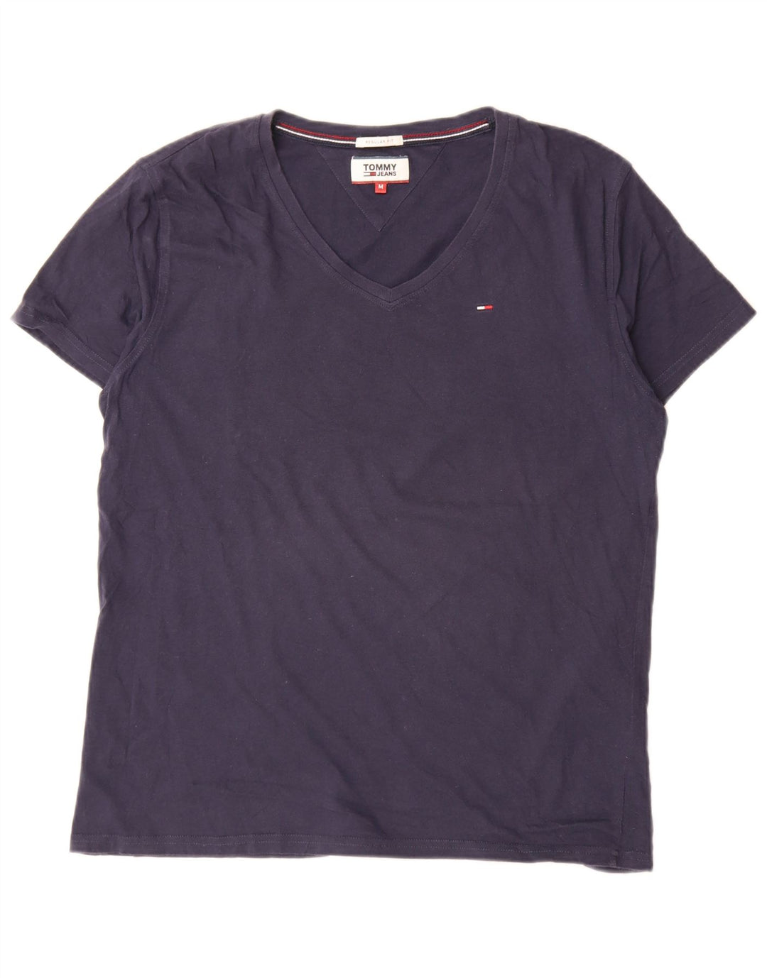 Tommy Hilfiger T-Shirt Regular Fit Homme Bleu Marine Moyen Coton