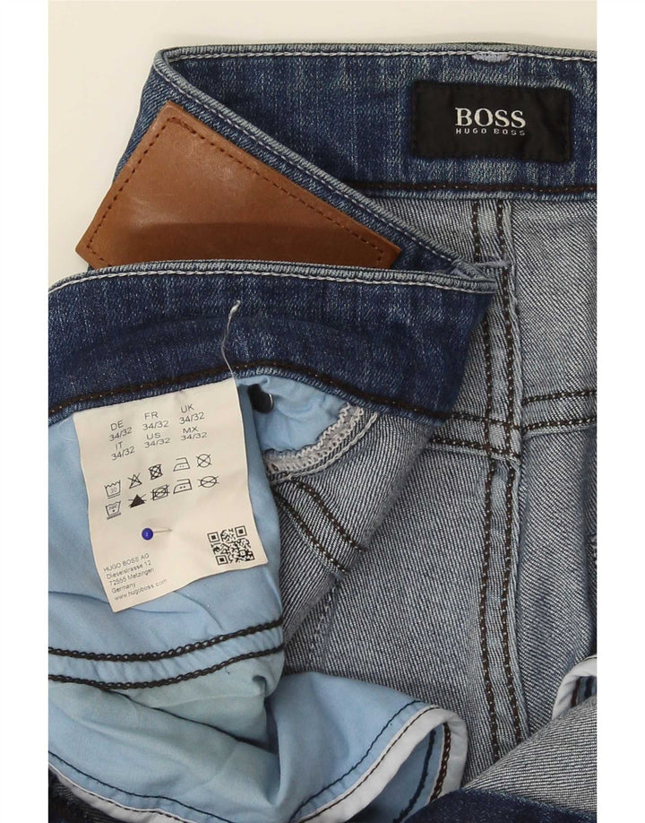 Hugo Boss Jean Slim W34 L32 Bleu Coton Homme