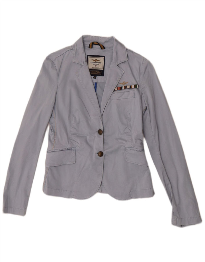 Aeronautica Militare Veste Blazer 2 Boutons Femme IT 42 Bleu Moyen