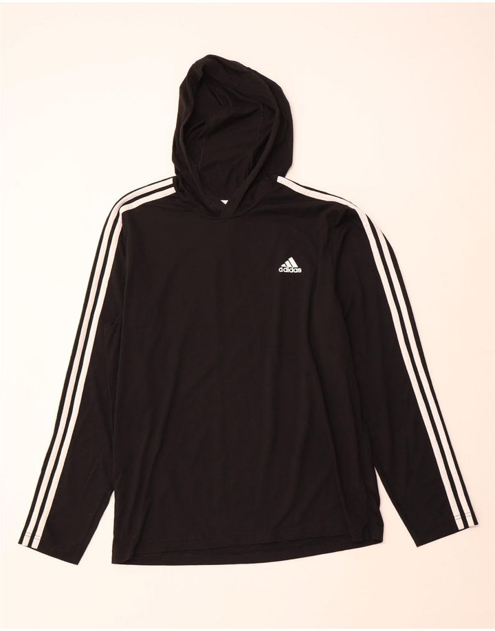 ADIDAS Hommes Aeroready Haut à capuche à manches longues Grand Noir Polyester