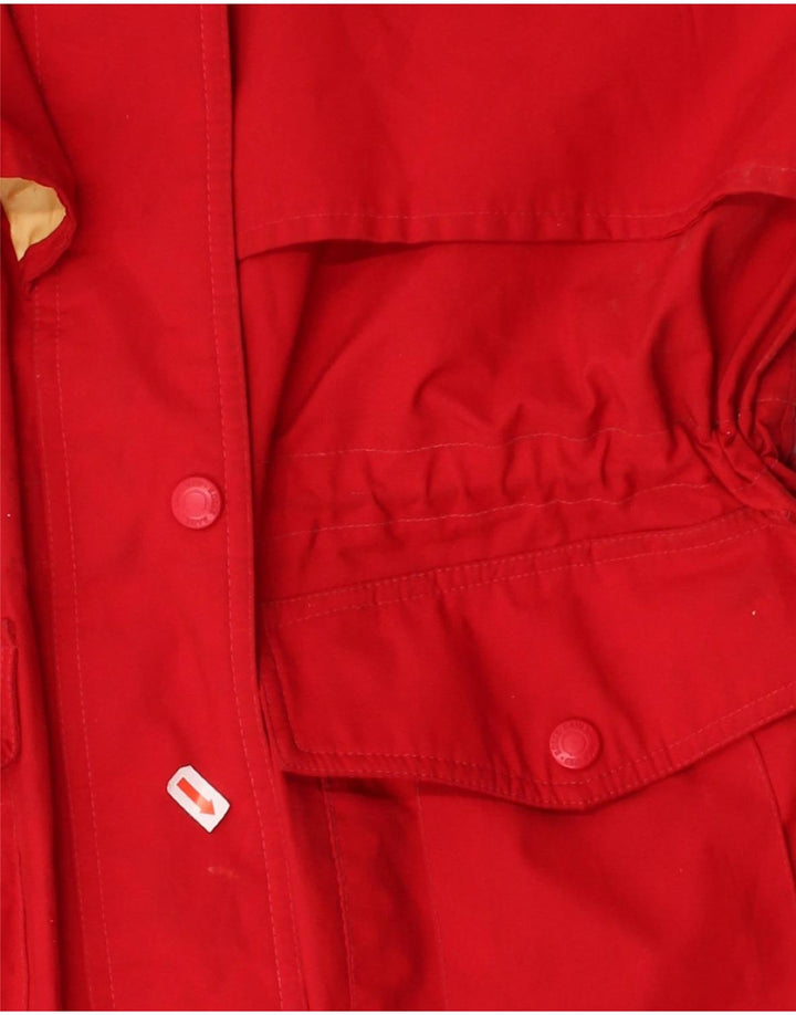 EDDIE BAUER Womens Oversized Hooded Utility Jacket UK 10 Small Red Vintage Eddie Bauer and Second-Hand Eddie Bauer from Messina Hembry 