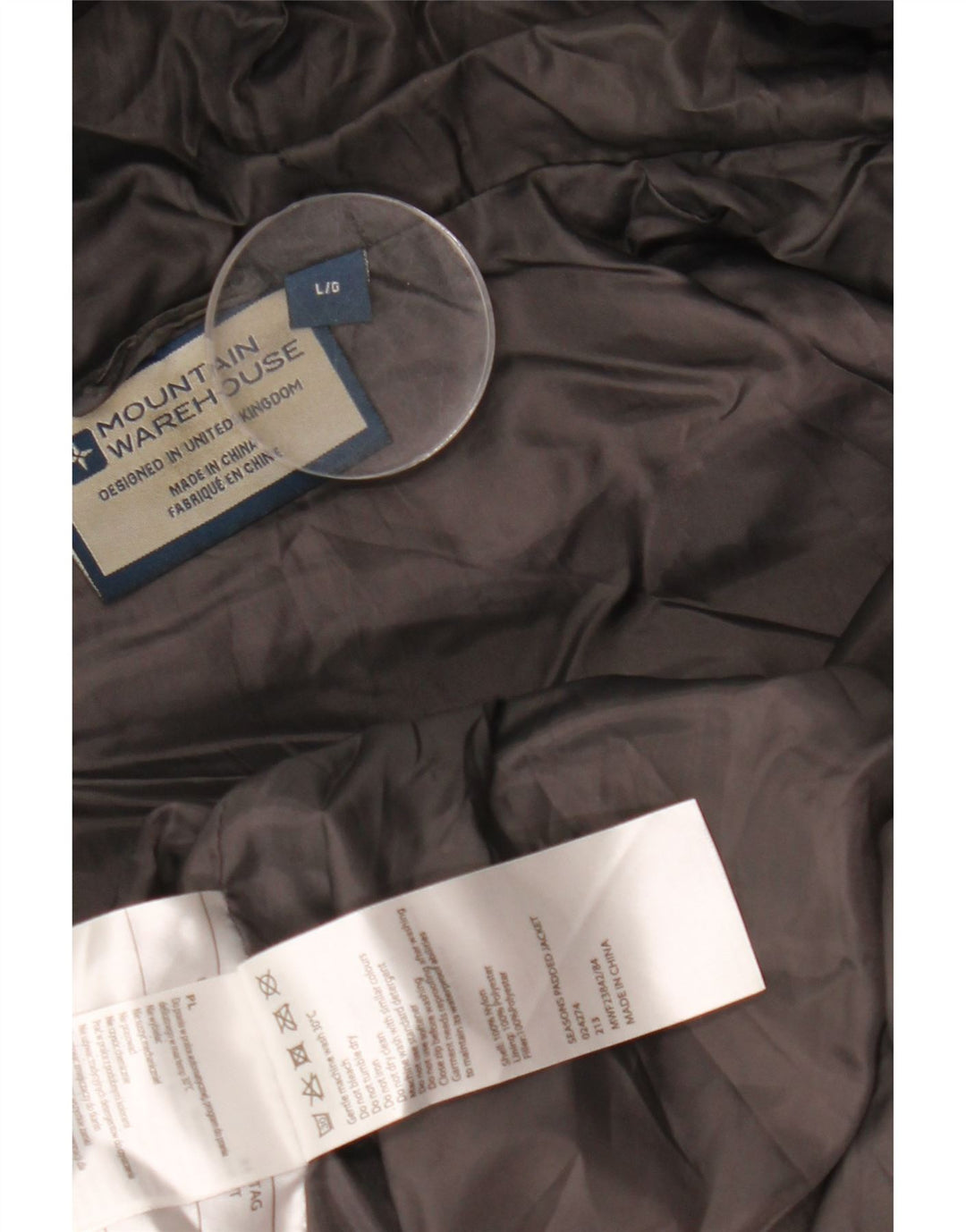 MOUNTAIN WAREHOUSE Veste matelassée à capuche pour hommes UK 40 Large Black Colourblock