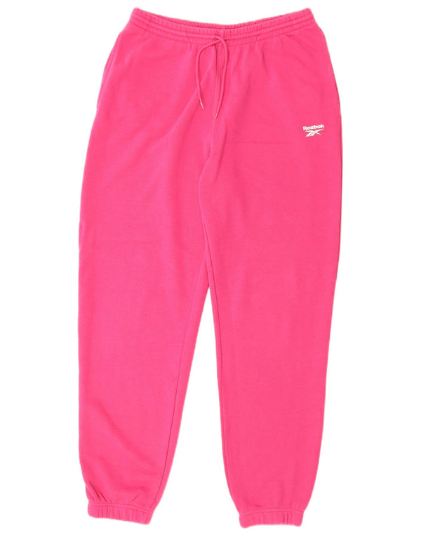 Reebok Pantalon De Survêtement Joggers UK 44 Femme Rose Moyen Coton