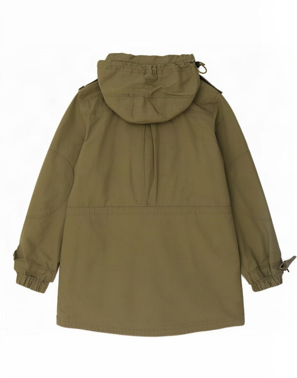 Gap Veste militaire à capuche pour femme UK 16 Large Vert Coton