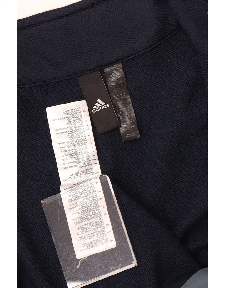 Adidas Hommes Aeroready Survêtement Top Veste Large Bleu Marine Colorblock