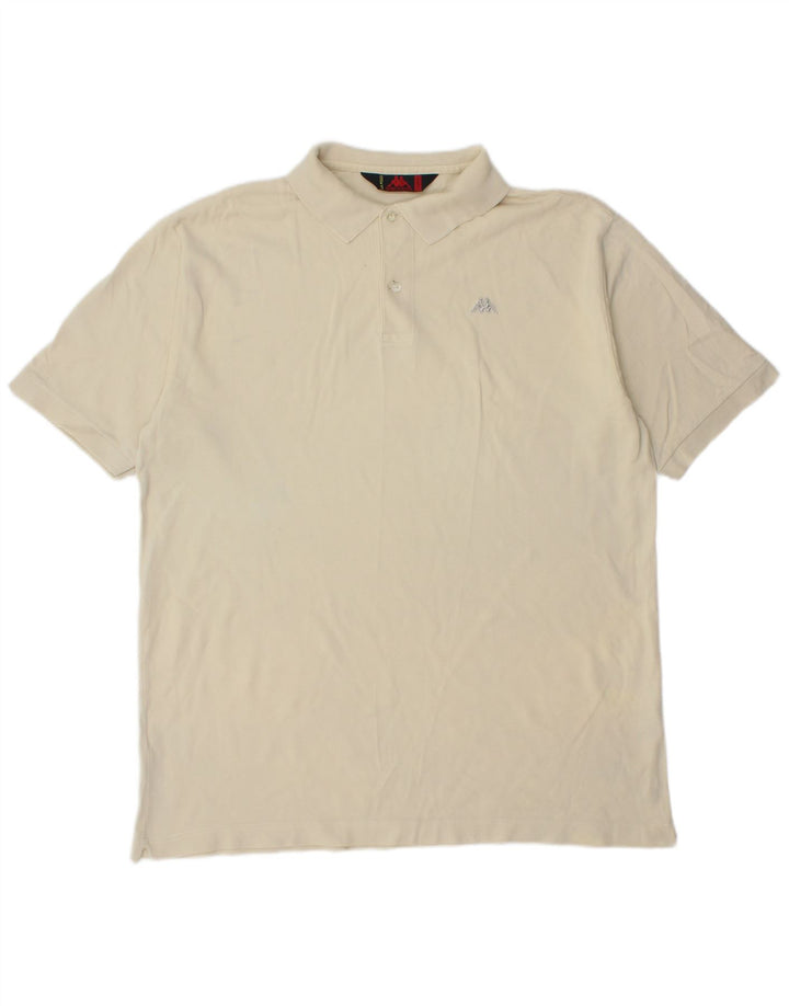 Kappa Polo Homme XL Blanc Coton