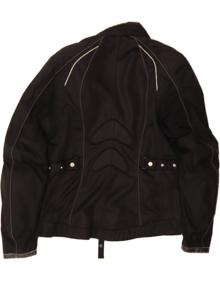 SPIDI Womens Racer Jacket UK 18 XL Black Polyester Vintage Spidi and Second-Hand Spidi from Messina Hembry 