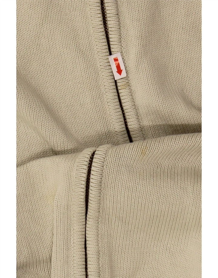Zara Homme Cardigan Pull XL Blanc Cassé Coton