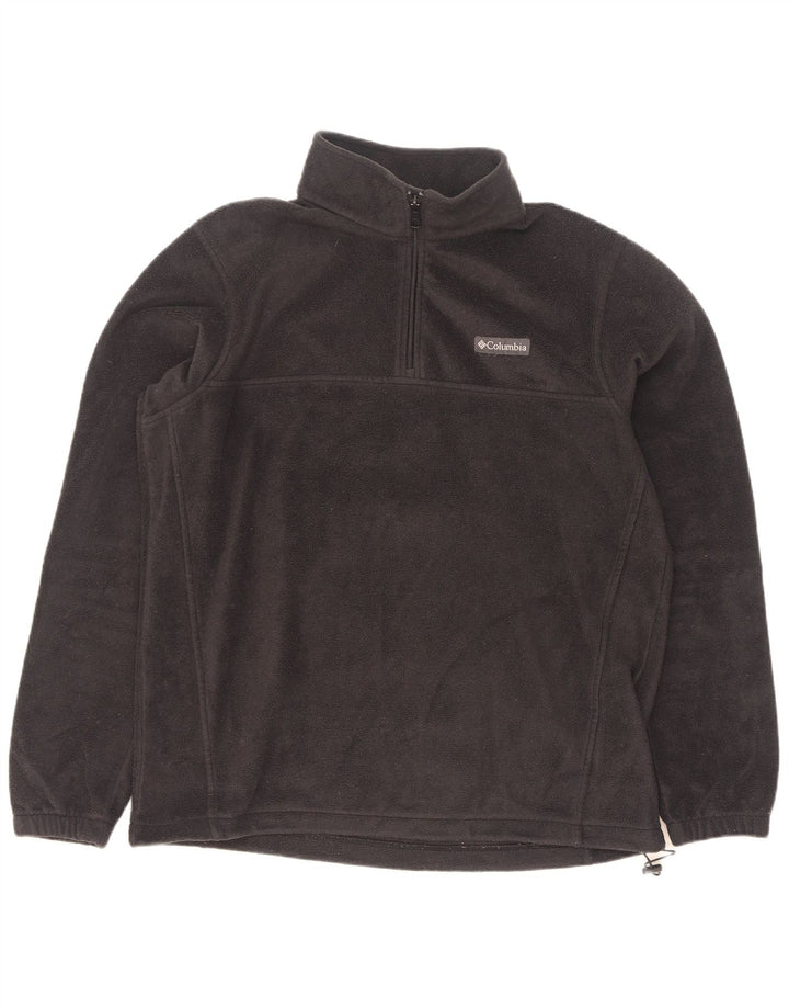 Columbia Pull polaire à col zippé pour homme Taille L Noir Polyester