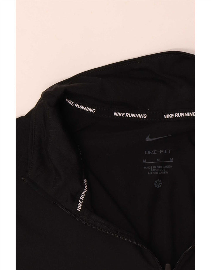 Nike Hommes Dri Fit Zip Neck Pull Survêtement Haut Noir Moyen Polyester