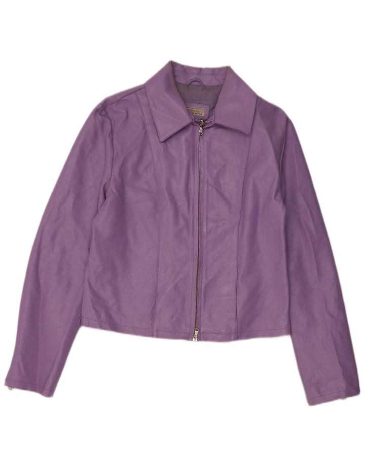 Habana Veste en cuir pour femme UK 10 Petit cuir violet