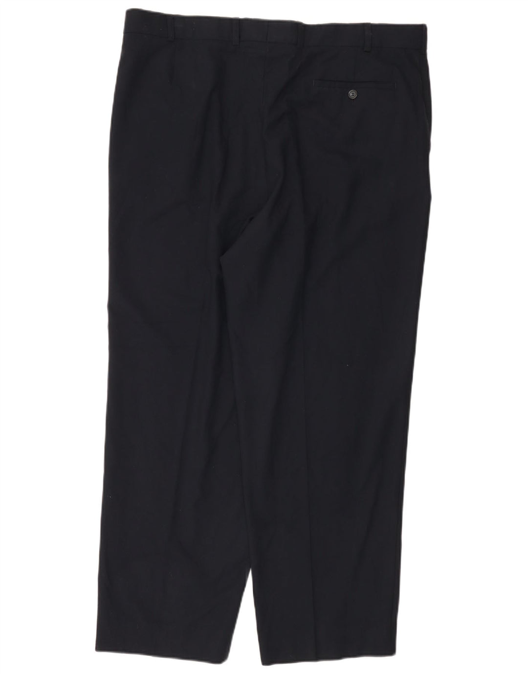Marks & Spencer Pantalon de Costume Droit Homme W40 L29 Bleu Marine Polyester